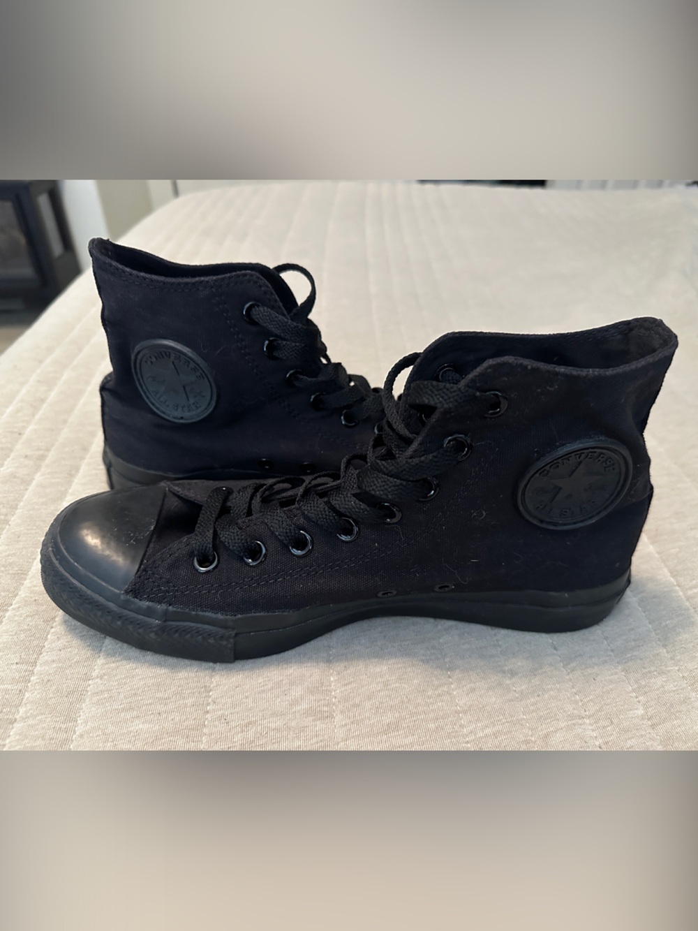 Converse Black High-Top Canvas Sneakers - Picture 4 of 8